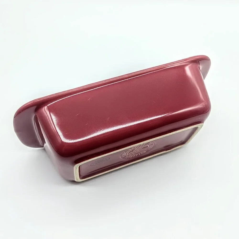 Longaberger Paprika Woven Traditions Ceramic Mini Loaf Pan